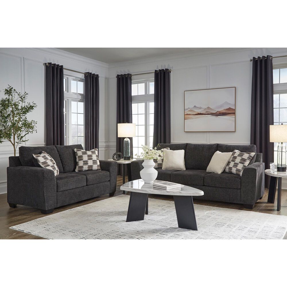 Ashley Loreo Stationary Queen Sofa Sleeper in Ebony, , large