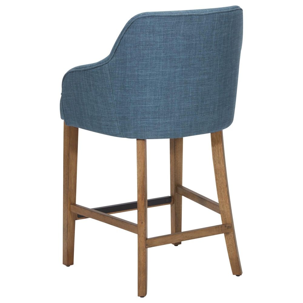 Valor Living Paloma 26" Counter Stool with Navy Upholstery in Medium Oak, , large