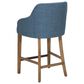 Valor Living Paloma 26" Counter Stool with Navy Upholstery in Medium Oak, , large