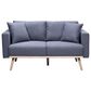 HOMLUX 3-Piece Sofa Loveseat Chair Set with USB Ports and Pockets in Dark Gray, , large
