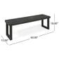 Hearth and Haven Patio Wood Dining Bench in Dark Grey, , large