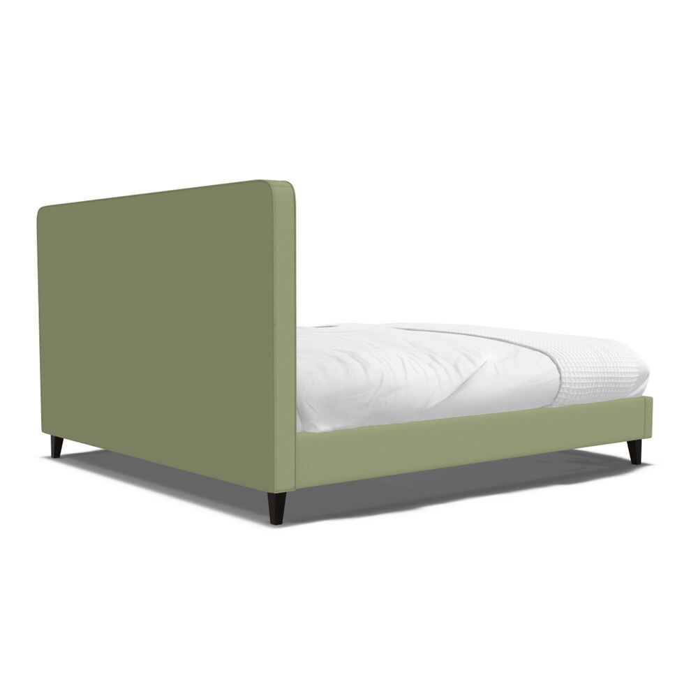 Jonathan Louis Design Lab King Platform Bed with Amici Fern Upholstered in Carbon, , large