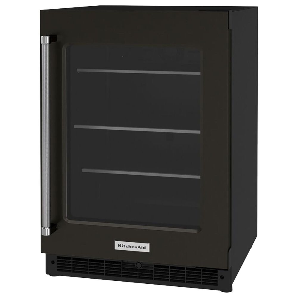 KitchenAid 24&quot; Undercounter Refrigerator with Glass Door in Black Stainless Steel, , large