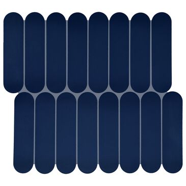 Dal-Tile Artefino Element Navy 1.5" x 6" Capsule on 12" x 13" Porcelain Mosaic Sheet, , large