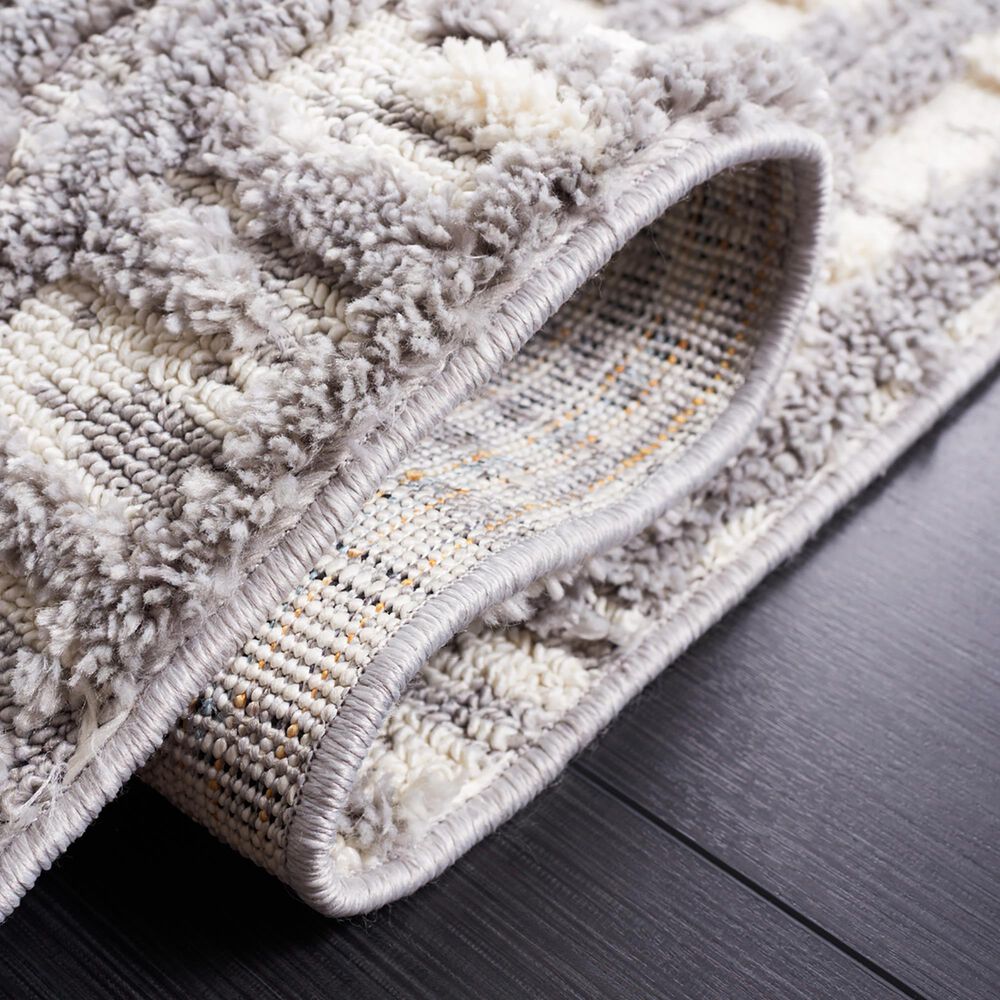Safavieh Marrakesh 2&#39;2&quot; x 6&#39; Ivory and Dark Grey Runner, , large