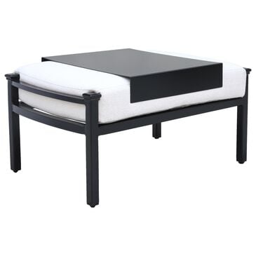 GatherCraft Seville Patio Ottoman with Cushion and Plate in Medora Ivory, , large