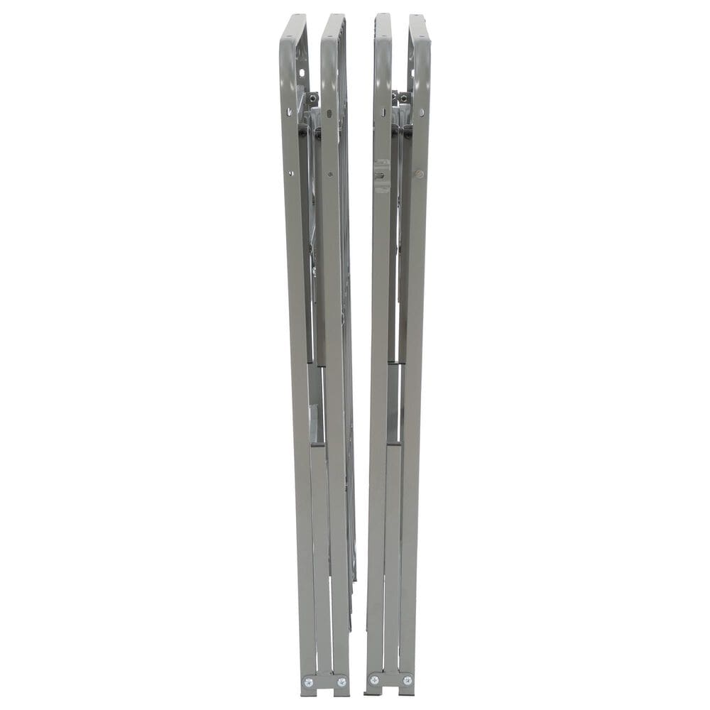 Linon Home Decor Franson Full Folding Platform Bed Frame in Dark Pewter, , large