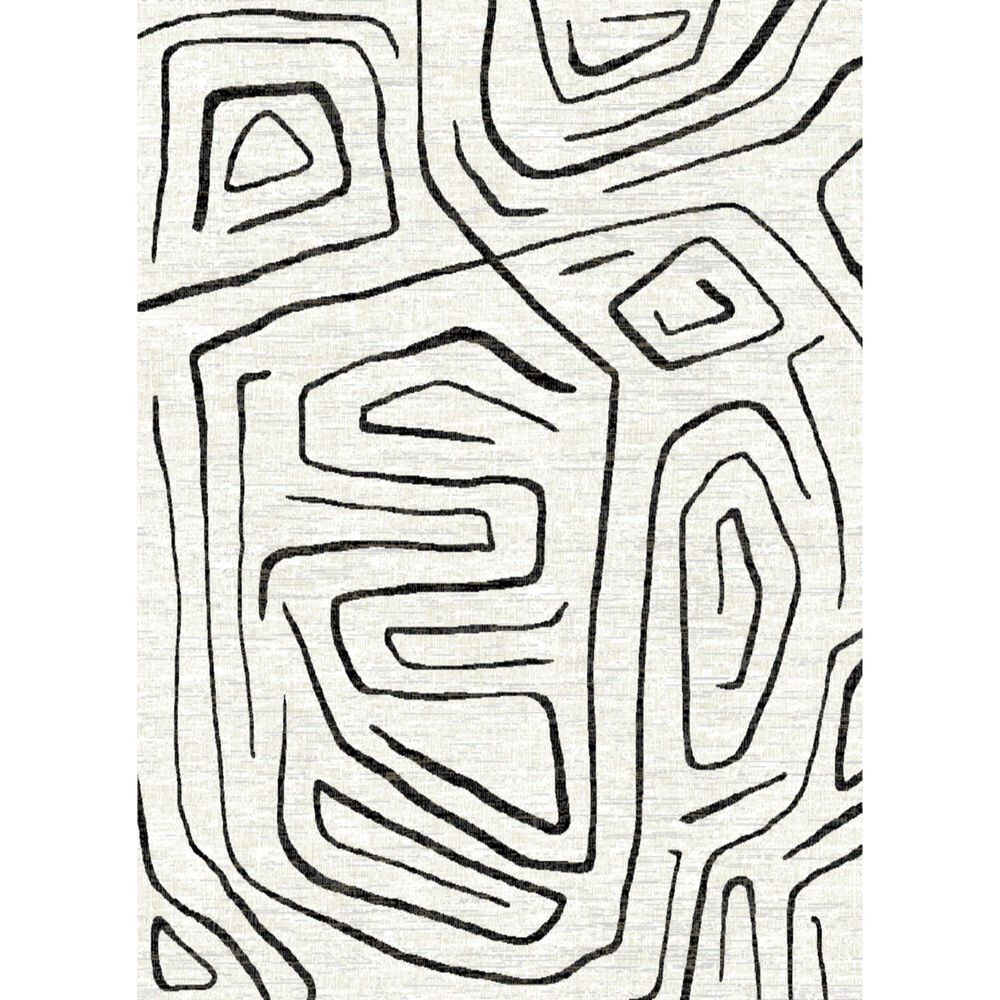 Balta Rugs Lux 7"10" x 10" Cream and Black Area Rug, , large