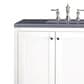 James Martin Vanities Addison 72" Double Bathroom Vanity in Glossy White with 3 cm Charcoal Soapstone Quartz Top and Rectangular Sinks, , large