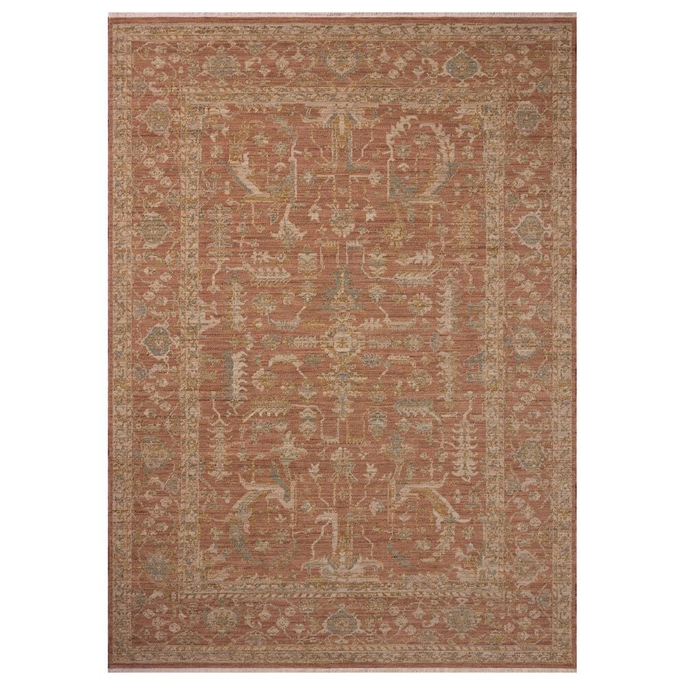Loloi Reign Terracotta and Sky 10" Square Area Rug, , large