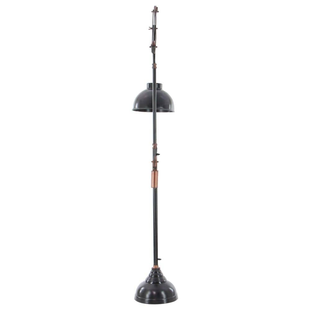 Maple and Jade Industrial Floor Lamp in Black and Copper, , large