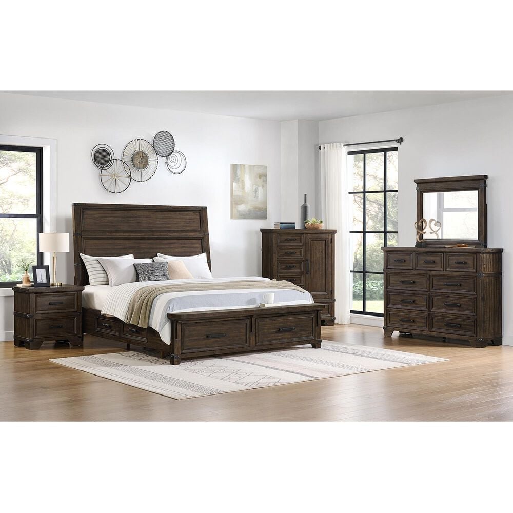 Mayberry Hill Colorado 6 Drawer Door Chest in Charcoal, , large