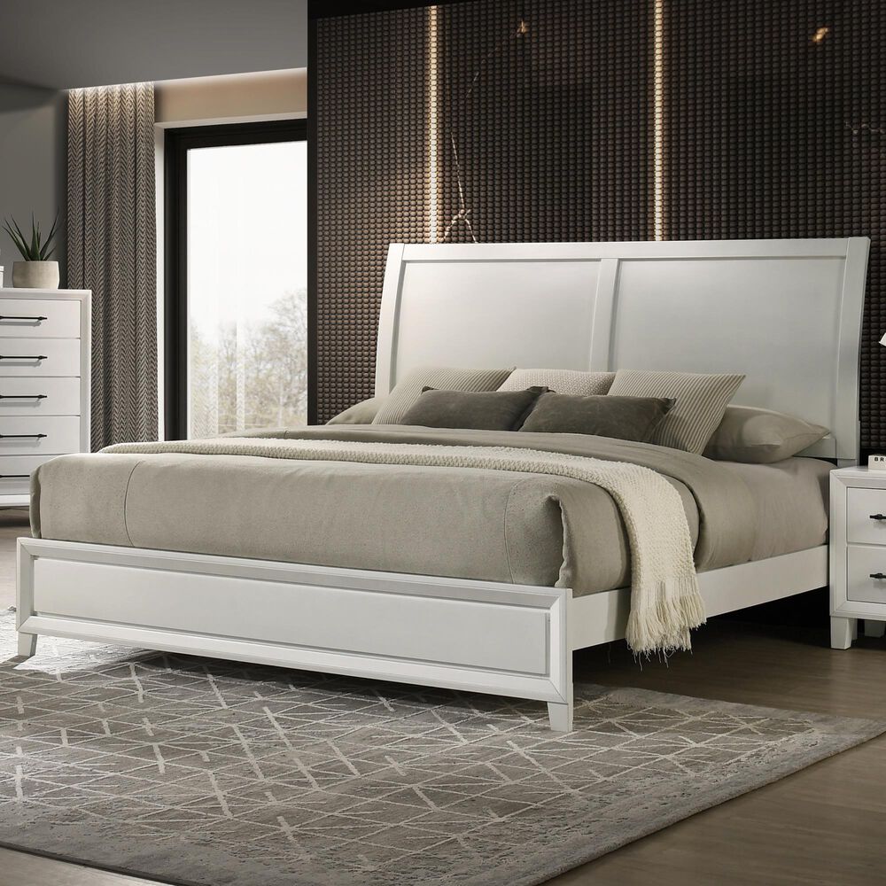 New Heritage Ballard King Platform Panel Bed in White, , large