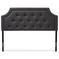 Baxton Studio Mars King Panel Headboard in Dark Grey, , large