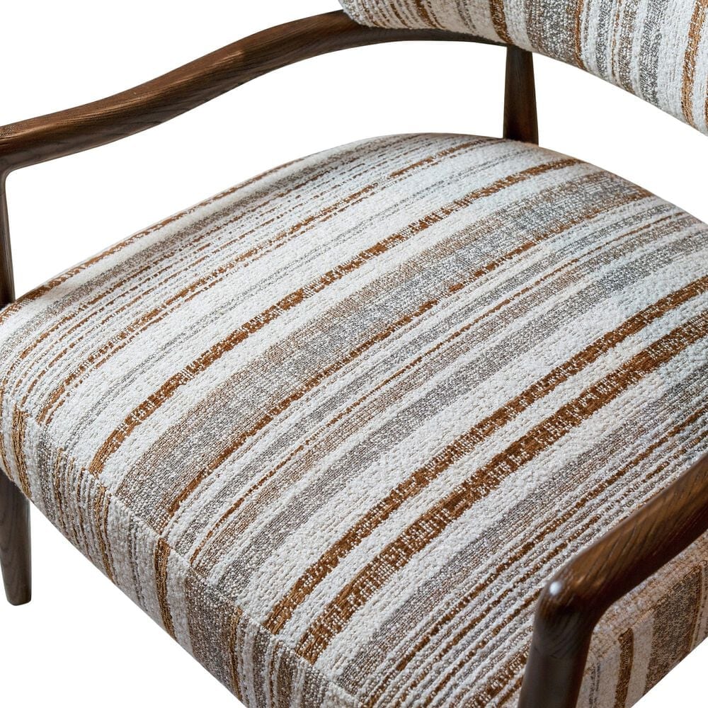 Furniture of America Premier Accent Chair in Malted Linen Stripe, , large
