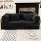 Jaxx Unsofa Stationary Loveseat in Black, , large