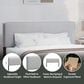 The Monday Company Emslie Upholstered Pillow Headboard in Light Gray, , large