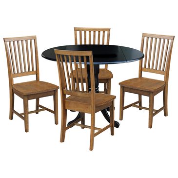International Concepts 5-Piece Dining Set in Black/Pecan, , large
