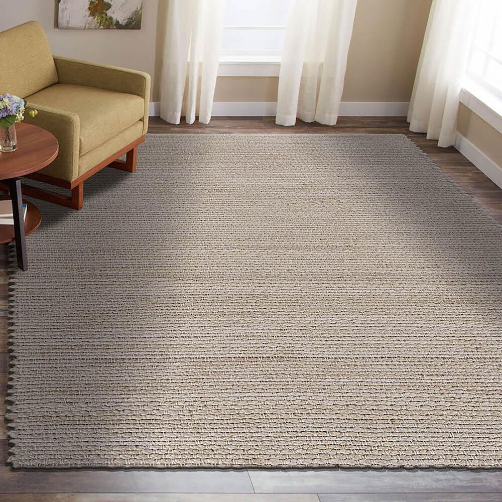 L&amp;R Resources Bleached Naturals 5&#39; x 7&#39;9&quot; Bleach and Ivory Area Rug, , large
