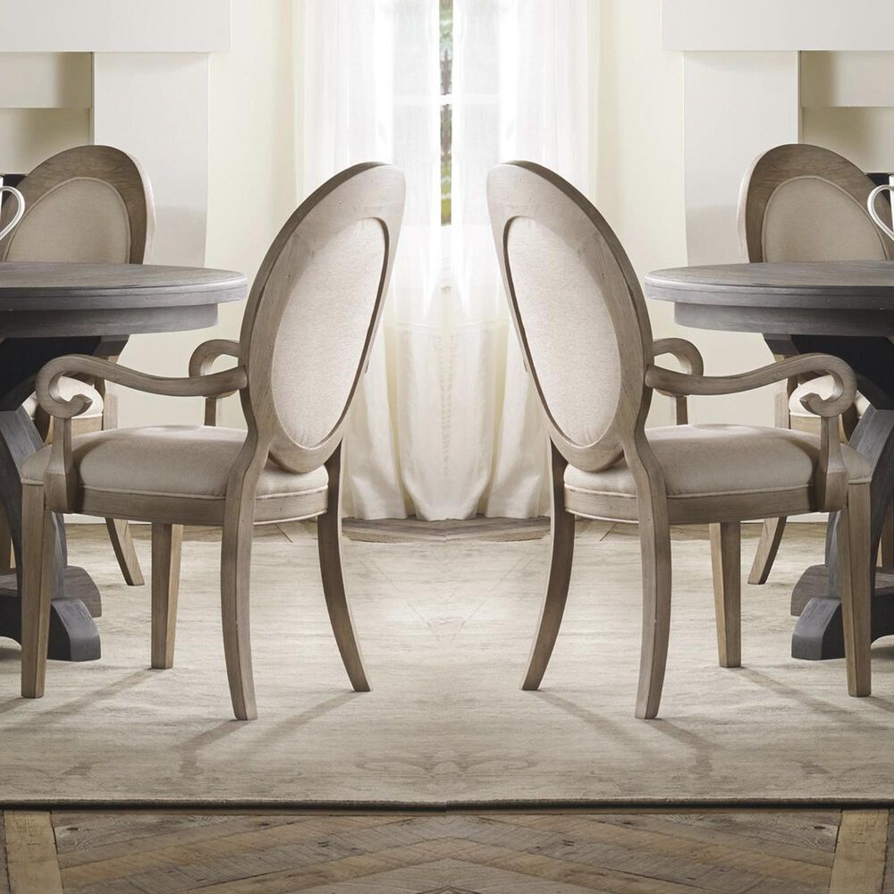 Hooker Furniture Corsica Oval Back Arm Chair (Set of 2), , large