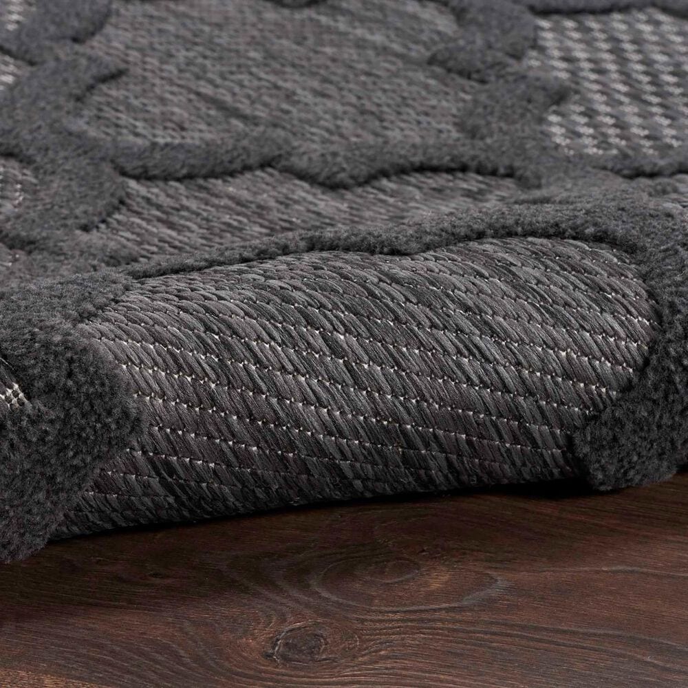 Nourison Easy Care 9&#39; x 12&#39; Charcoal and Black Indoor/Outdoor Area Rug, , large