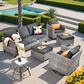 HOMLUX 6-Piece Patio Conversation Set in  Black, , large