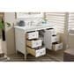James Martin Vanities Palisades 48" Single Bathroom Vanity in Bright White with 3 cm Eternal Jasmine Pearl Quartz Top and Rectangular Sink, , large