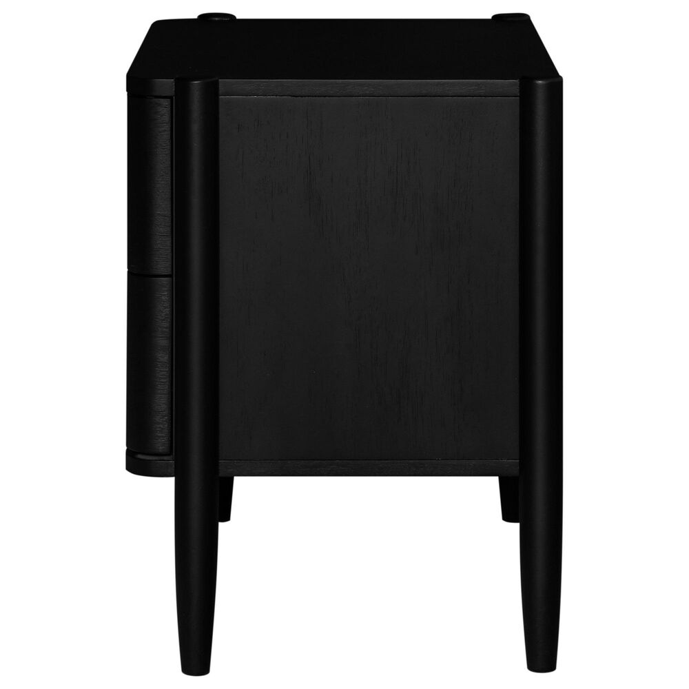 Marquette Interiors Casal 2 Drawer Nightstand in Black Finish, , large