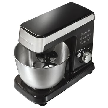 Hamilton Beach 3.5-Quart Stand Mixer in Black and Silver, , large