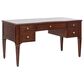 Jennifer Taylor Home Dauphin 5-Drawer Executive Desk in Walnut Brown, , large
