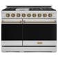 THOR KITCHEN Gordon Ramsay 6.8 Cu. Ft. 48" Professional Natural Gas Range with Bronze Handle Kit in Stainless Steel, , large