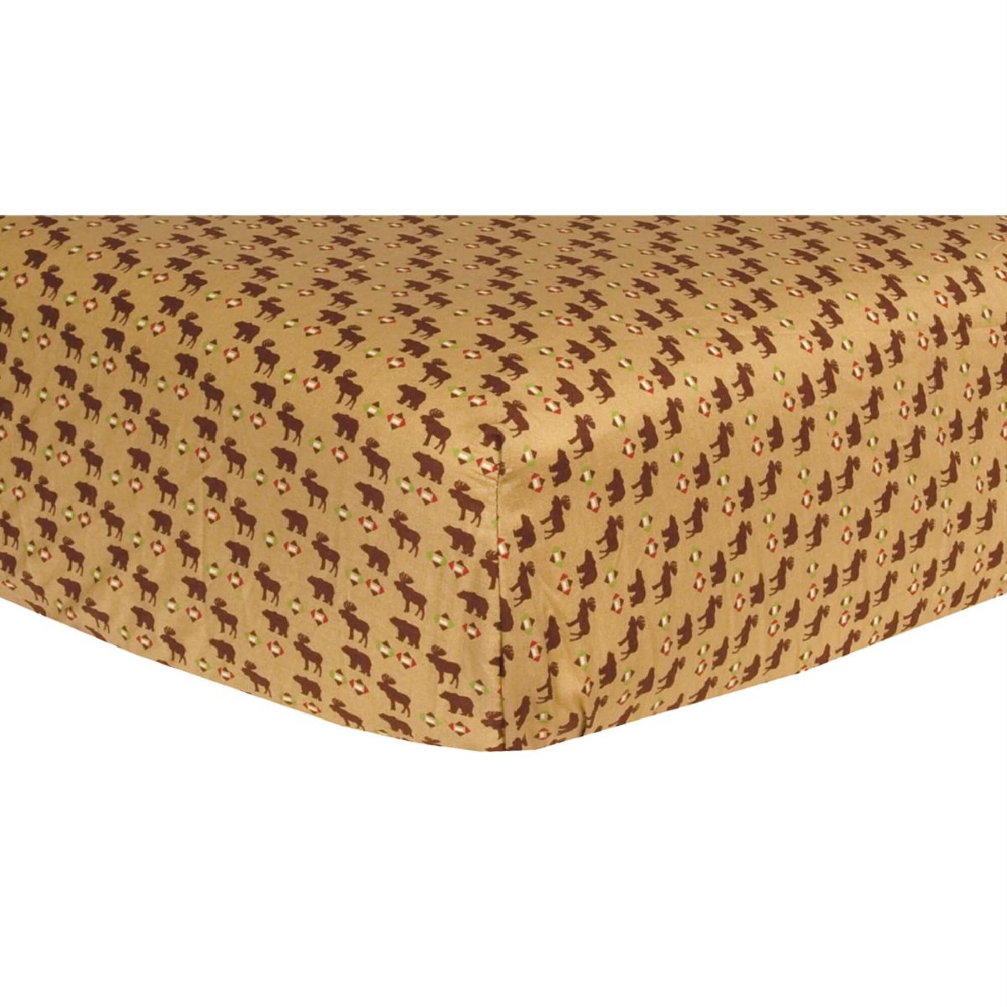 Trend Lab LLC Northwoods Animals Print Fitted Crib Sheet