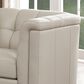 Hydeline Arvo Stationary Leather Loveseat in Vanilla, , large