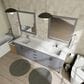 Lexora Home Jacques 80" Double Bathroom Vanity in Dark Grey with 2 cm White Quartz Top and Rectangular Sinks, , large