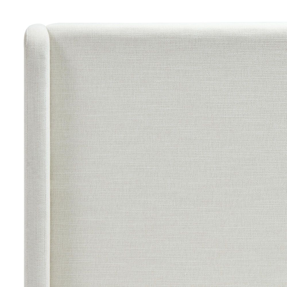 Hearth and Haven Carmen Queen Upholstered Platform Bed in Ivory, , large