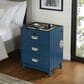 Mayberry Hill Rio 3-Drawer Nightstand in Blue, , large