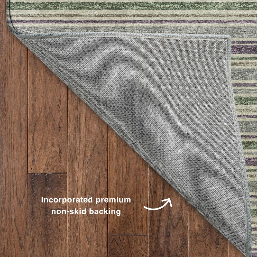 Dalyn Rug Company Soft Essentials Striped Pewter 9' x 12' Indoor/Outdoor Area Rug, , large