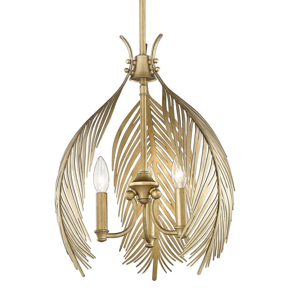 Golden Lighting Cay 3-Light Pendant in Vintage Fired Gold, , large
