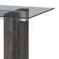 Modern Market 7-Piece Rectangular Dining Set in Clear and Dark Brown, , large