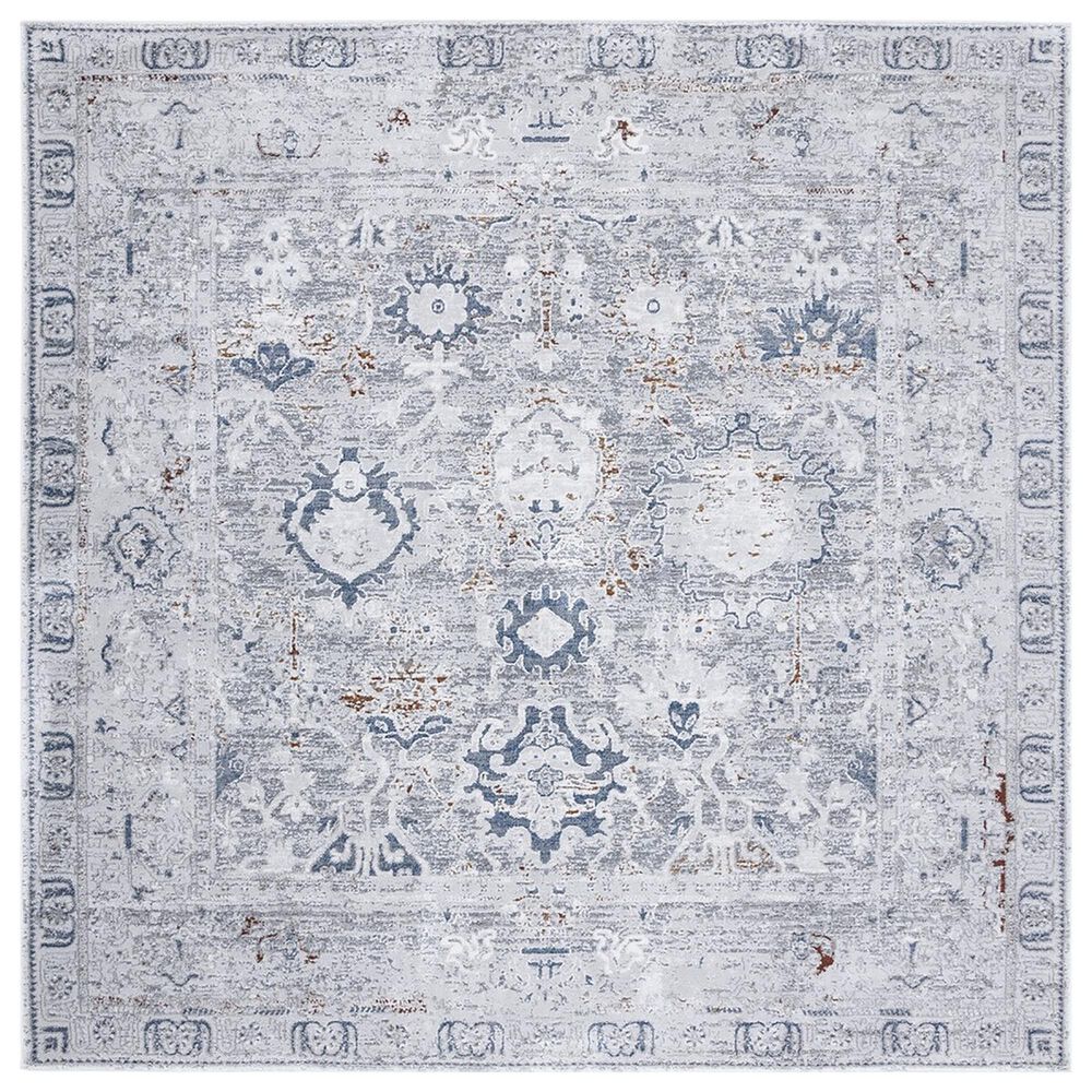 Safavieh Craft CFT927F 6"7" Square Grey and Blue Area Rug, , large