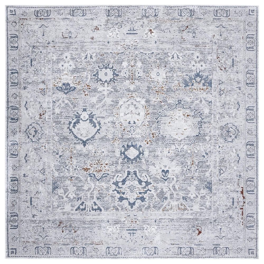 Safavieh Craft CFT927F 6"7" Square Grey and Blue Area Rug, , large