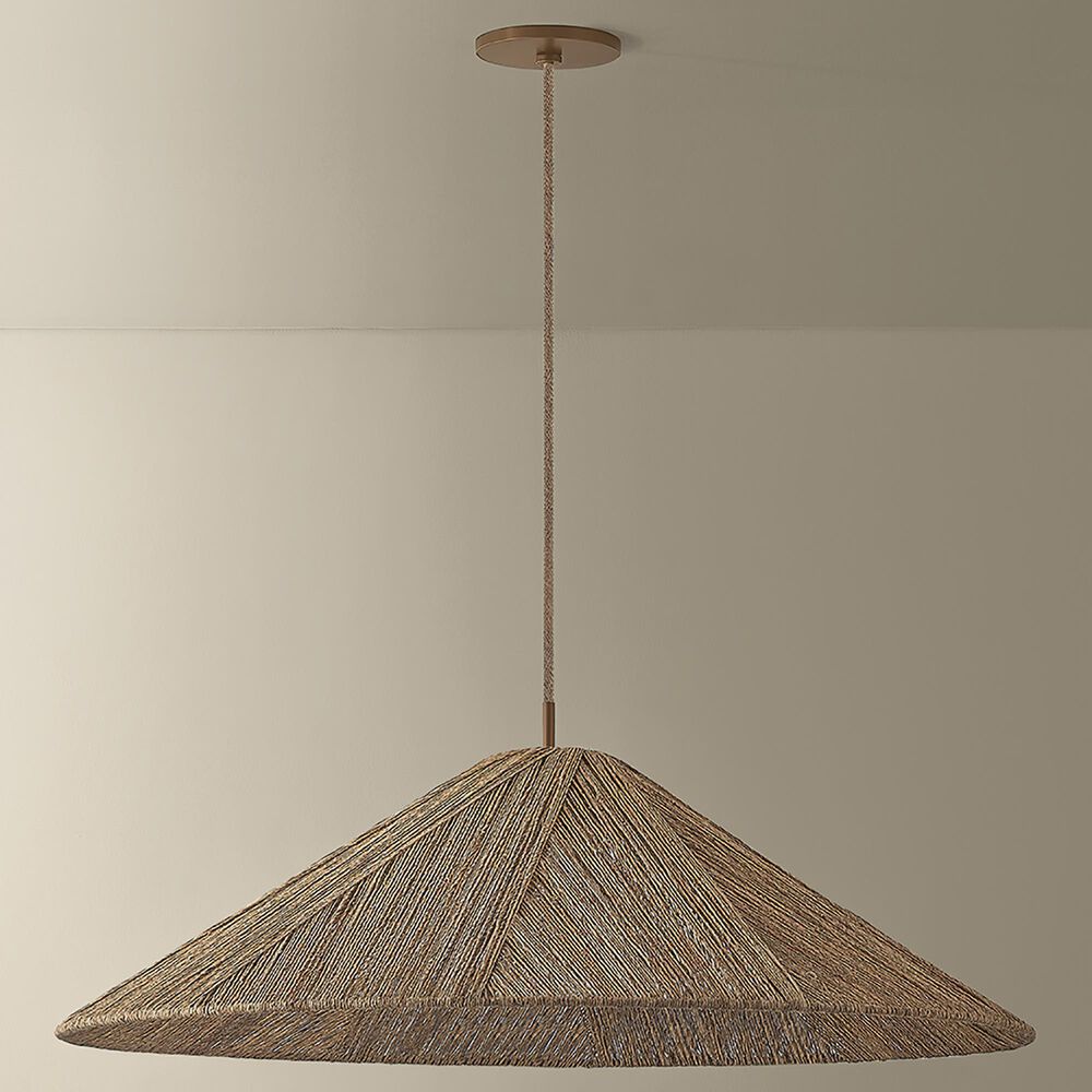 Troy Lighting Ahrens 36" 1-Light Pendant in Patina Brass, , large