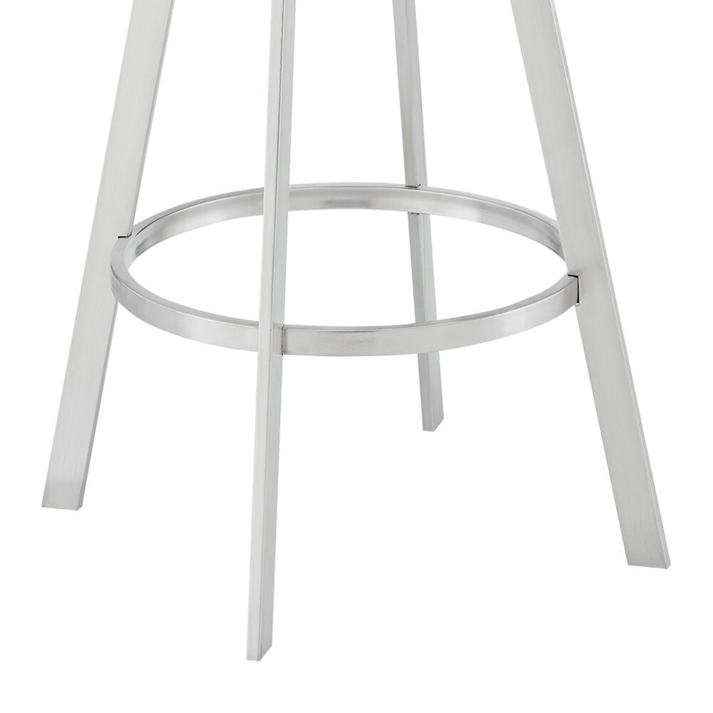 Blue River Flynn 30&quot; Swivel Bar Stool in Silver, , large