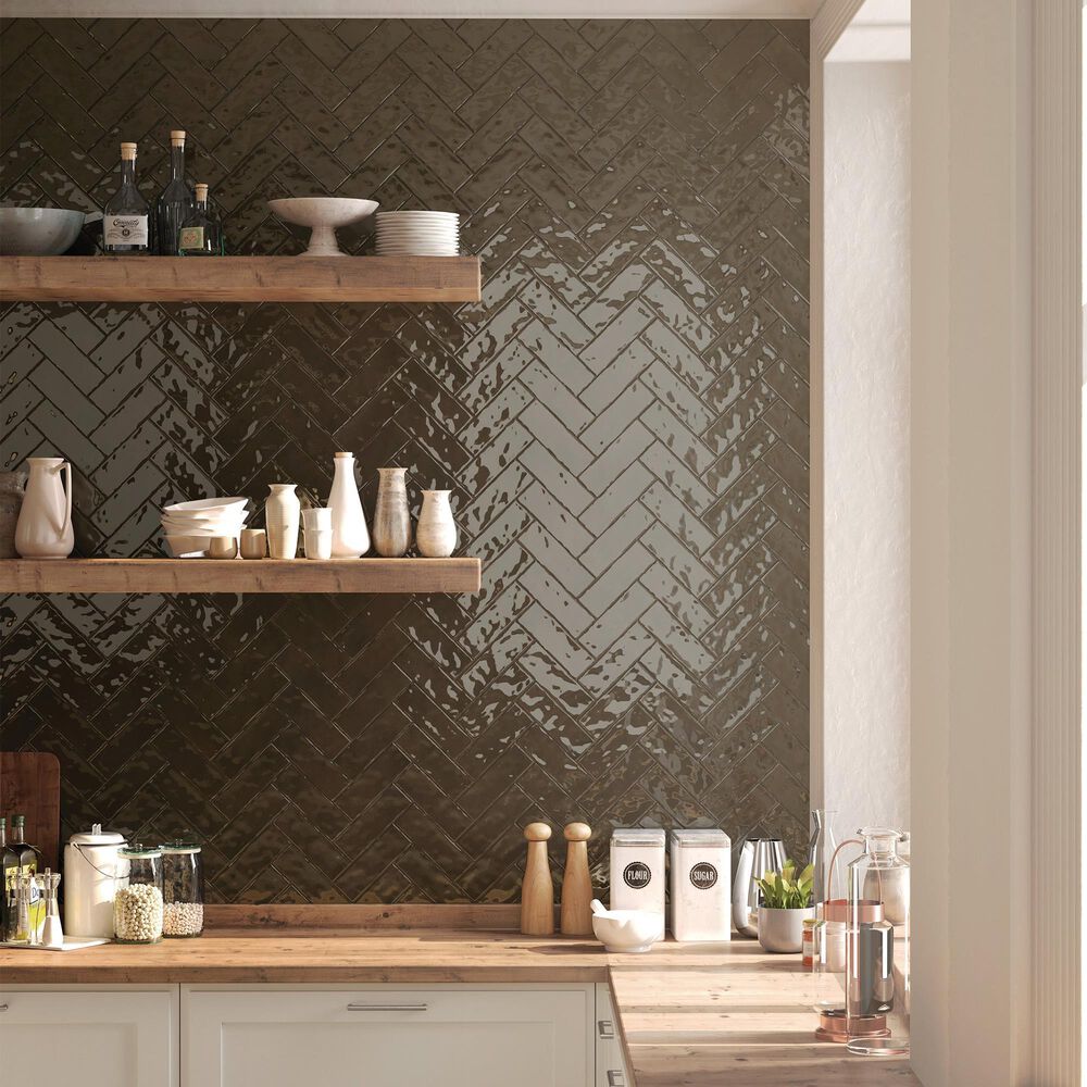 Emser Passion Nero 3&quot; x 8&quot; Glossy Porcelain Tile, , large