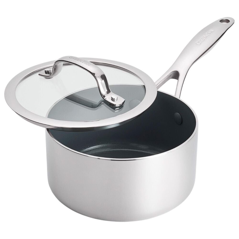 Green Pan Valencia Pro 1.6-Quart Sauce Pan with Lid in Stainless Steel, , large