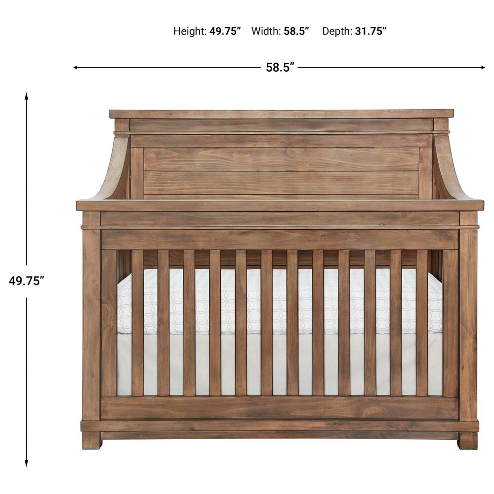 Baby Appleseed Rowan Flat Top 4-In-1 Convertible Crib in Sandwash, , large