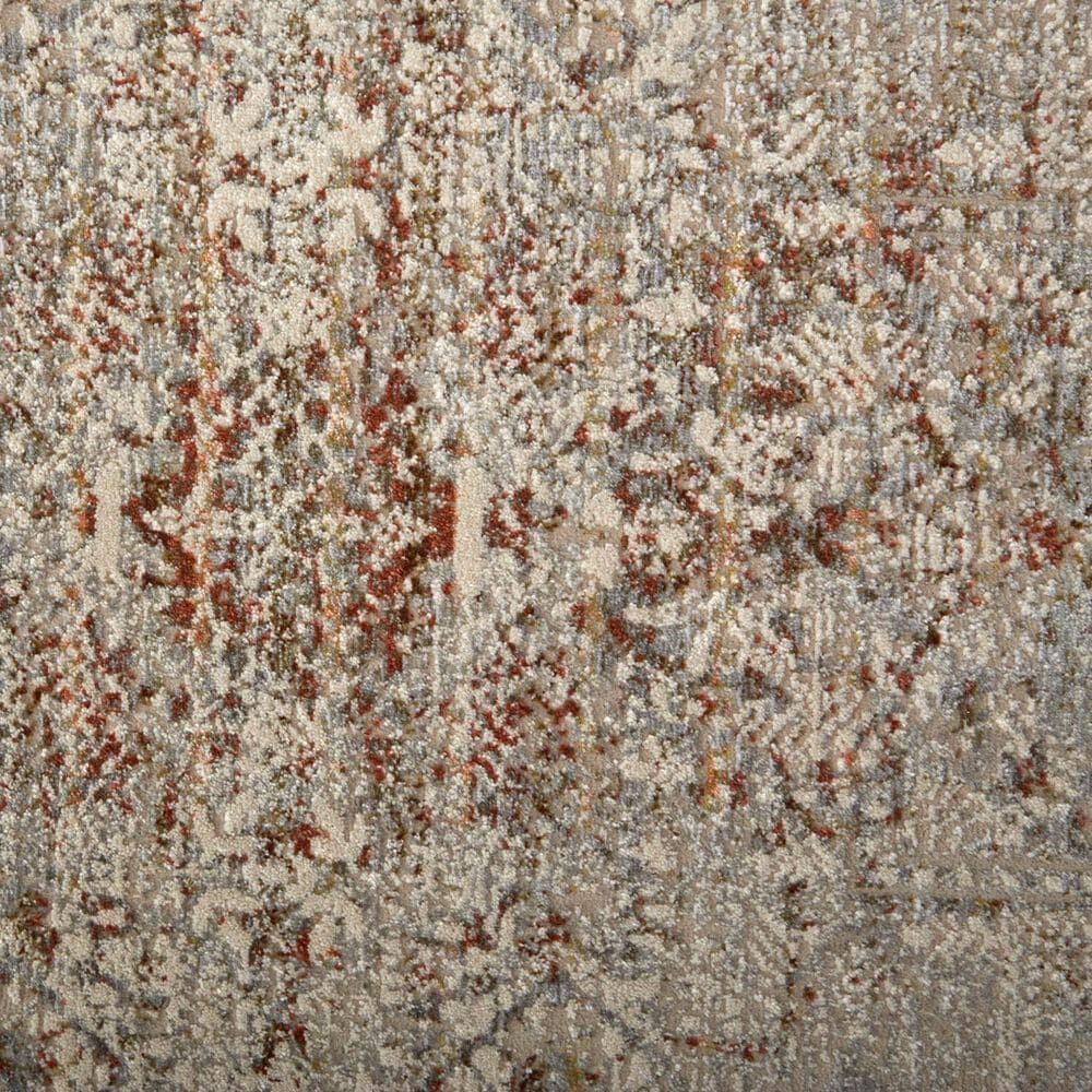 Feizy Kaia 3&#39; x 5&#39; Gray and Rust Area Rug, , large