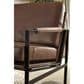 Ashley Puckman Leather Accent Chair in Brown, , large