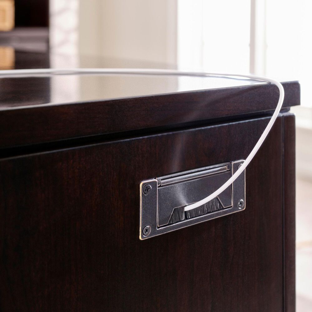 Riva Ridge Sutton Curved Executive Desk in French Roast, , large
