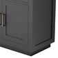 Lexora Home Abbey 36" Single Bathroom Vanity in Black Oak with 2 cm White Carrara Marble Top and Rectangular Sink, , large